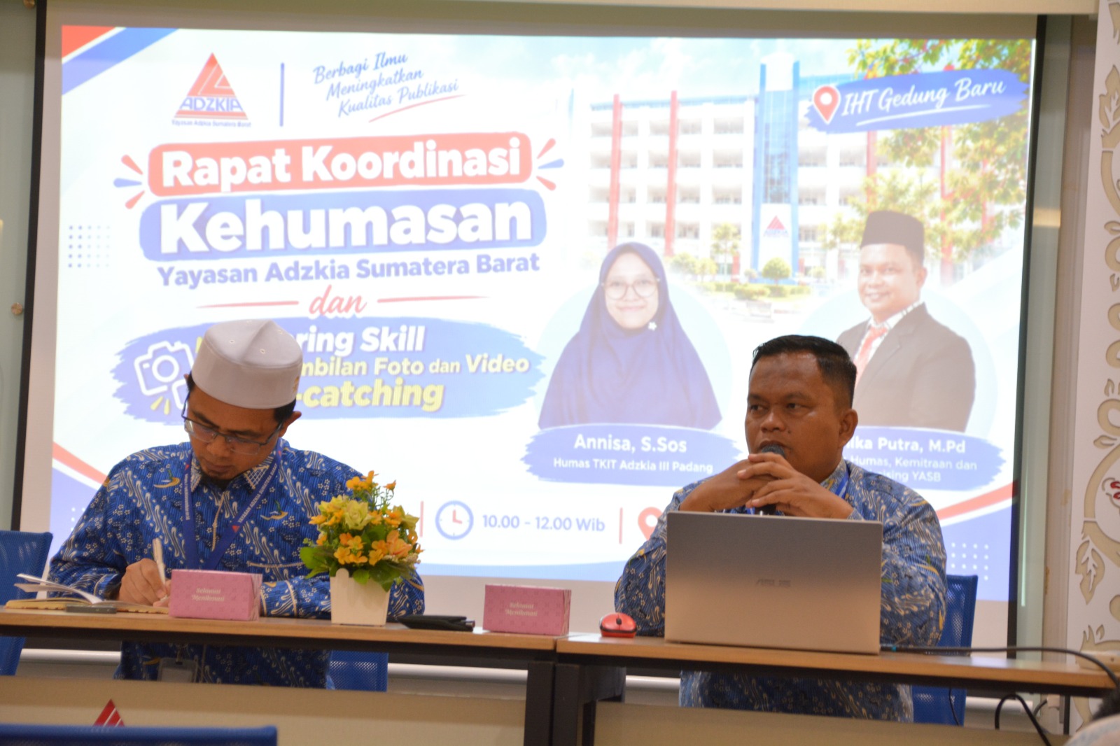 KOORDINASI DAN PELATIHAN KEHUMASAN YAYASAN ADZKIA SUMATERA BARAT: PERKUAT PERAN HUMAS DALAM MENGHADIRKAN KONTEN POSITIF